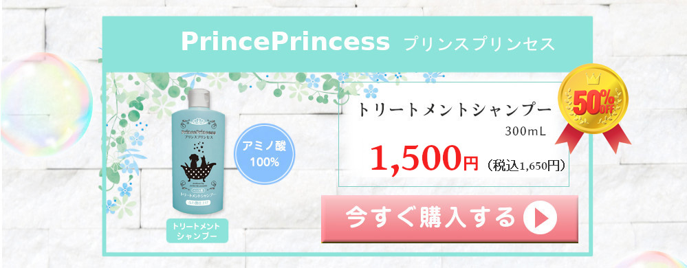 プリンスプリンセス PrincePrincess 単品購入 アミノ酸100% トリートメントシャンプー 300mL 3000円（税込3300円）